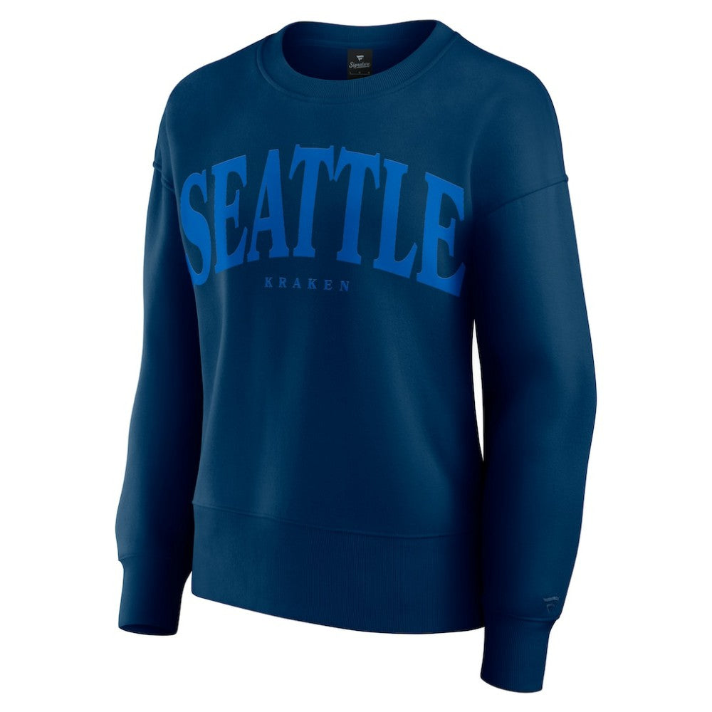 Seattle Kraken Fanatics Women's Elements Flow Pullover Sweatshirt - Navy - NHL 201059071