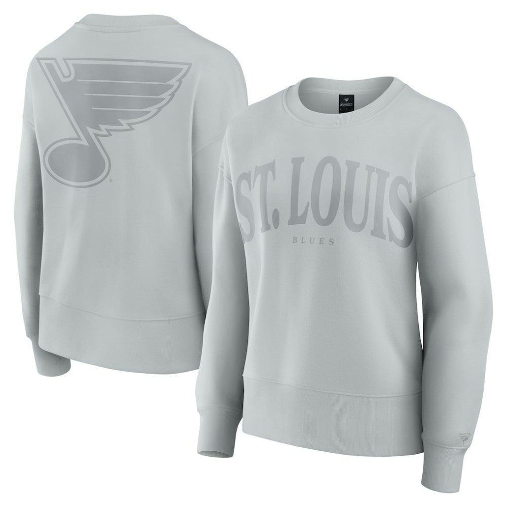 St. Louis Blues Fanatics Women's Elements Flow Pullover Sweatshirt - Gray - NHL 201059073