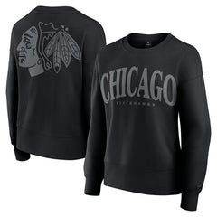 Chicago Blackhawks Fanatics Women's Elements Flow Pullover Sweatshirt - Black - NHL 201059083