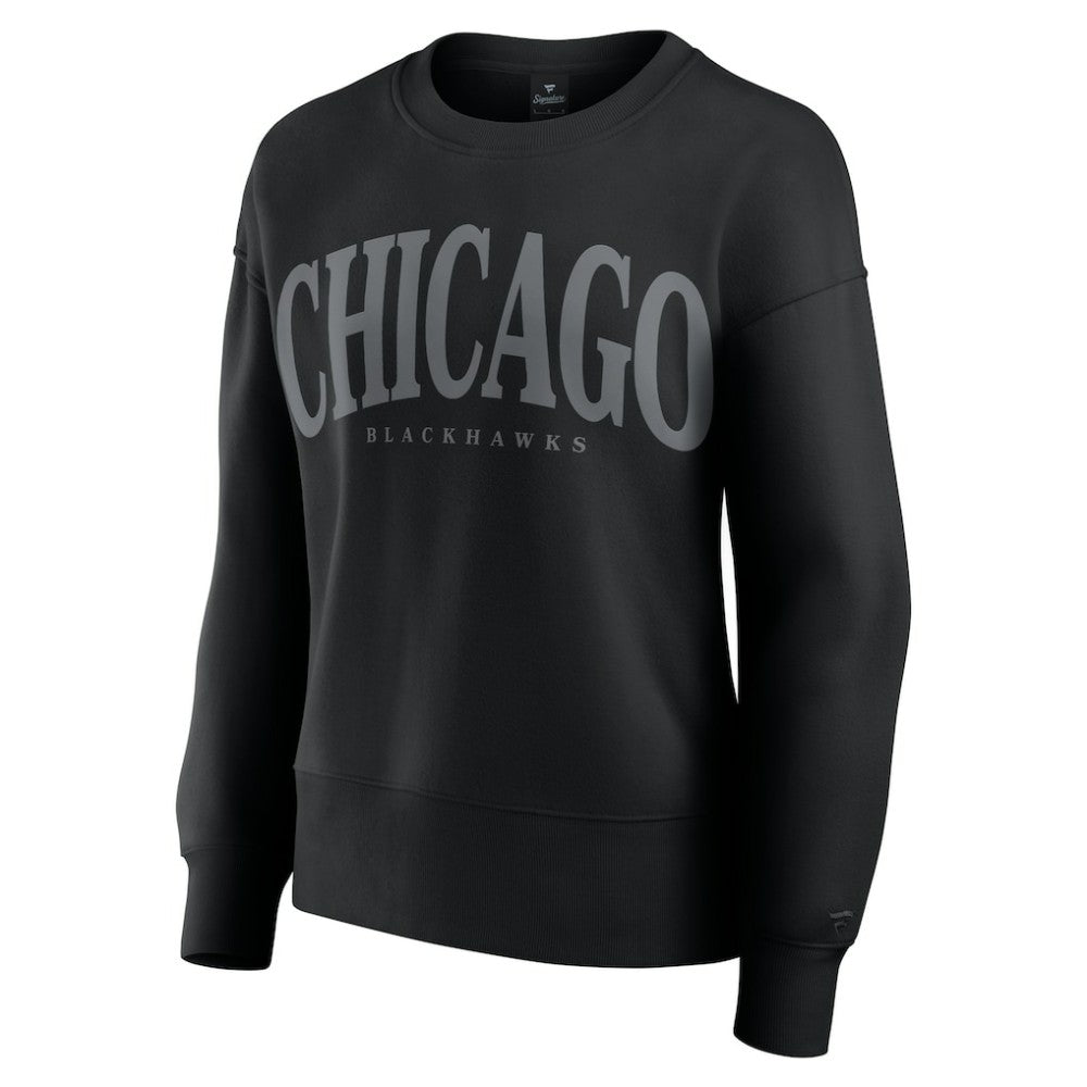 Chicago Blackhawks Fanatics Women's Elements Flow Pullover Sweatshirt - Black - NHL 201059083