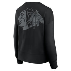 Chicago Blackhawks Fanatics Women's Elements Flow Pullover Sweatshirt - Black - NHL 201059083