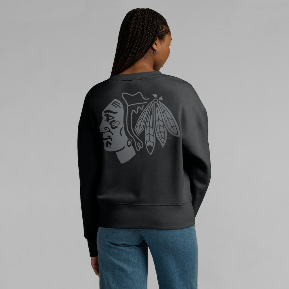 Chicago Blackhawks Fanatics Women's Elements Flow Pullover Sweatshirt - Black - NHL 201059083