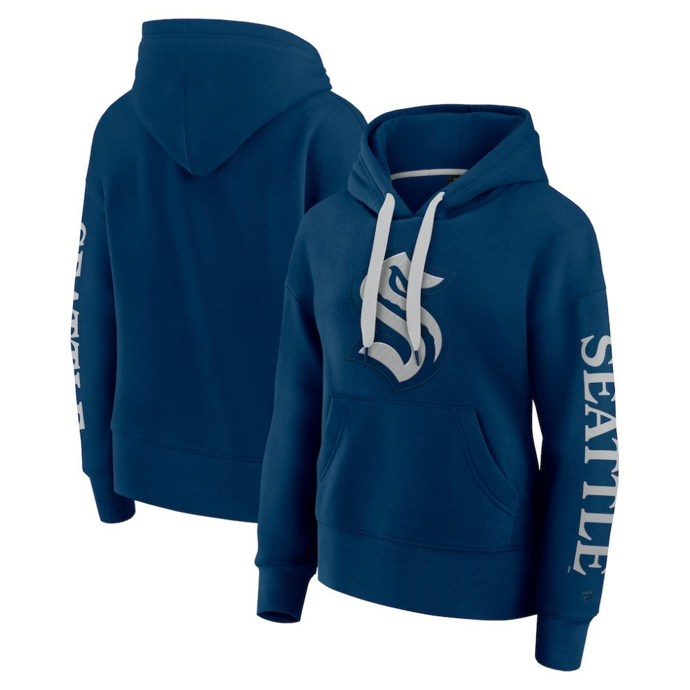 Seattle Kraken Fanatics Women's Elements Next Pullover Hoodie - Deep Sea Blue - NHL 201059120