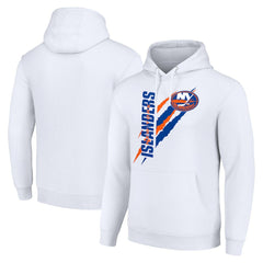 New York Islanders Starter Color Scratch Fleece Pullover Hoodie - White - NHL 201059169