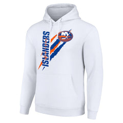 New York Islanders Starter Color Scratch Fleece Pullover Hoodie - White - NHL 201059169