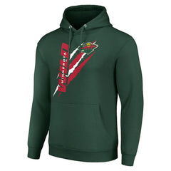 Minnesota Wild Starter Color Scratch Fleece Pullover Hoodie - Green - NHL 201059178