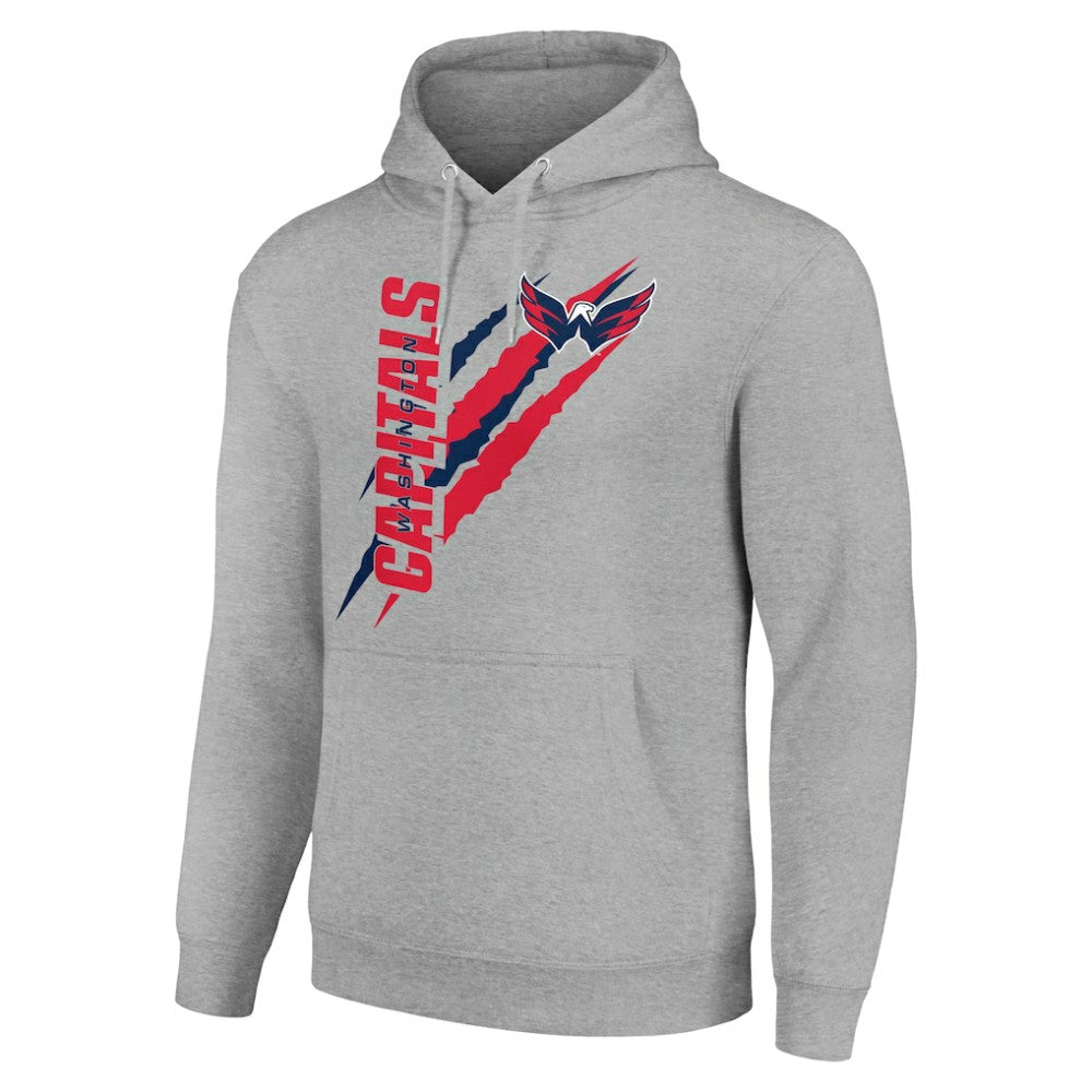 Washington Capitals Starter Color Scratch Fleece Pullover Hoodie - Heather Gray - NHL 201059181
