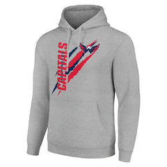 Washington Capitals Starter Color Scratch Fleece Pullover Hoodie - Heather Gray - NHL 201059181