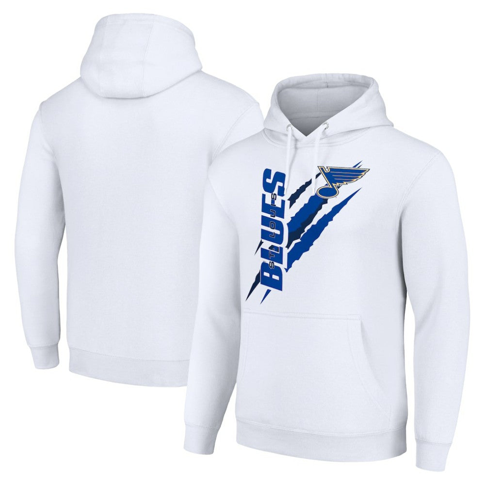 St. Louis Blues Starter Color Scratch Fleece Pullover Hoodie - White - NHL 201059182