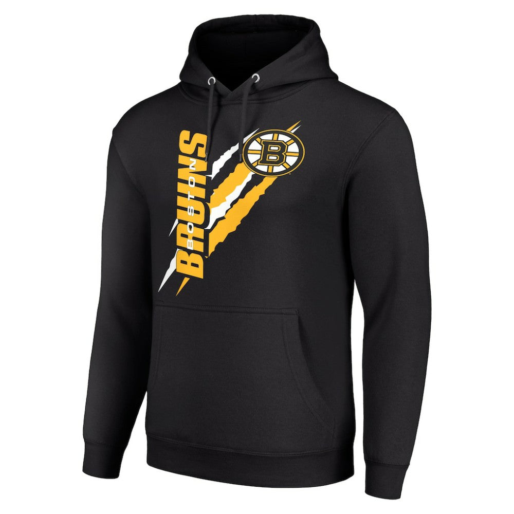 Boston Bruins Starter Color Scratch Fleece Pullover Hoodie - Black - NHL 201059185