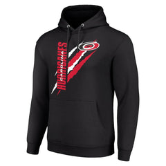 Carolina Hurricanes Starter Color Scratch Fleece Pullover Hoodie - Black - NHL 201059189
