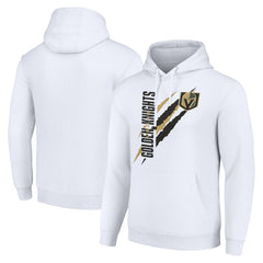 Vegas Golden Knights Starter Color Scratch Fleece Pullover Hoodie - White - NHL 201059190