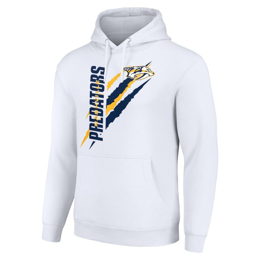 Nashville Predators Starter Color Scratch Fleece Pullover Hoodie - White - NHL 201059195