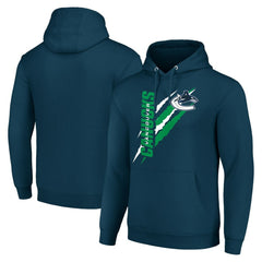 Vancouver Canucks Starter Color Scratch Fleece Pullover Hoodie - Blue - NHL 201059196