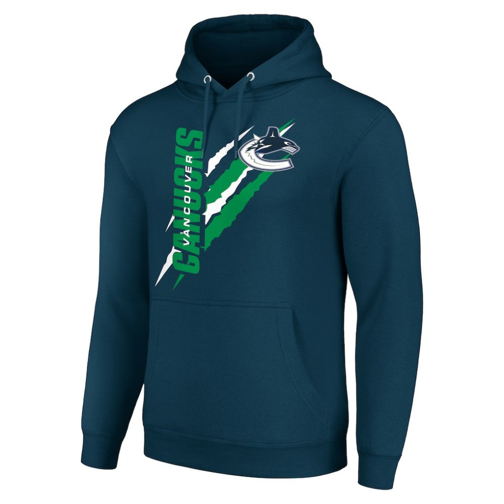 Vancouver Canucks Starter Color Scratch Fleece Pullover Hoodie - Blue - NHL 201059196