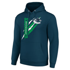 Vancouver Canucks Starter Color Scratch Fleece Pullover Hoodie - Blue - NHL 201059196