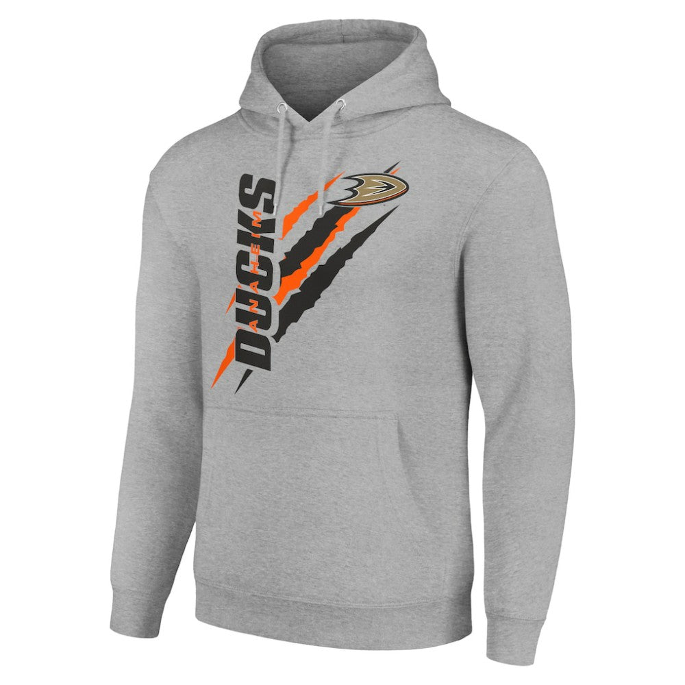 Anaheim Ducks Starter Color Scratch Fleece Pullover Hoodie - Heather Gray - NHL 201059198