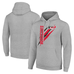 Carolina Hurricanes Starter Color Scratch Fleece Pullover Hoodie - Heather Gray - NHL 201059204