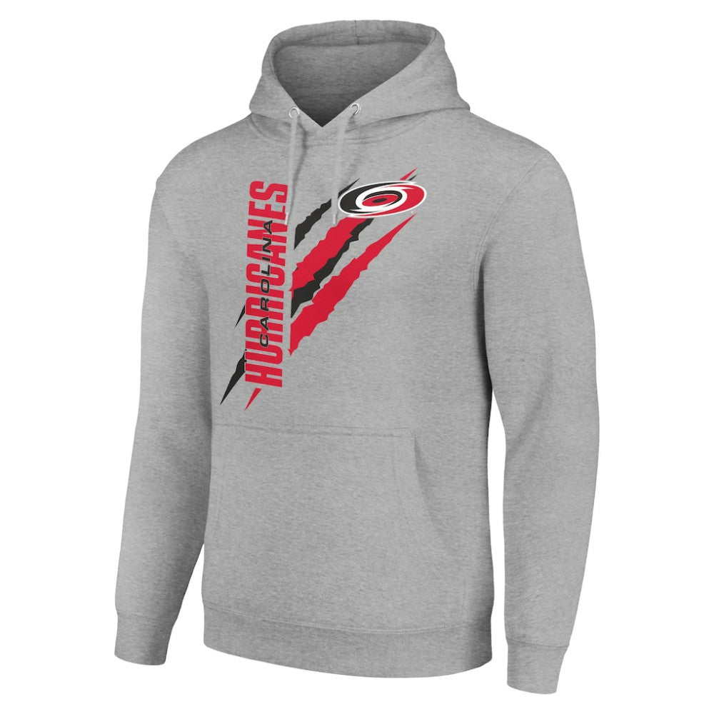 Carolina Hurricanes Starter Color Scratch Fleece Pullover Hoodie - Heather Gray - NHL 201059204