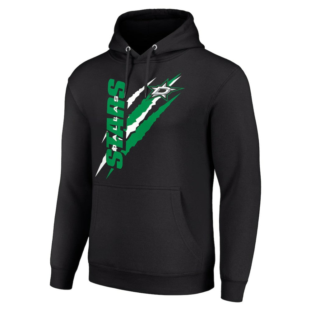 Dallas Stars Starter Color Scratch Fleece Pullover Hoodie - Black - NHL 201059206