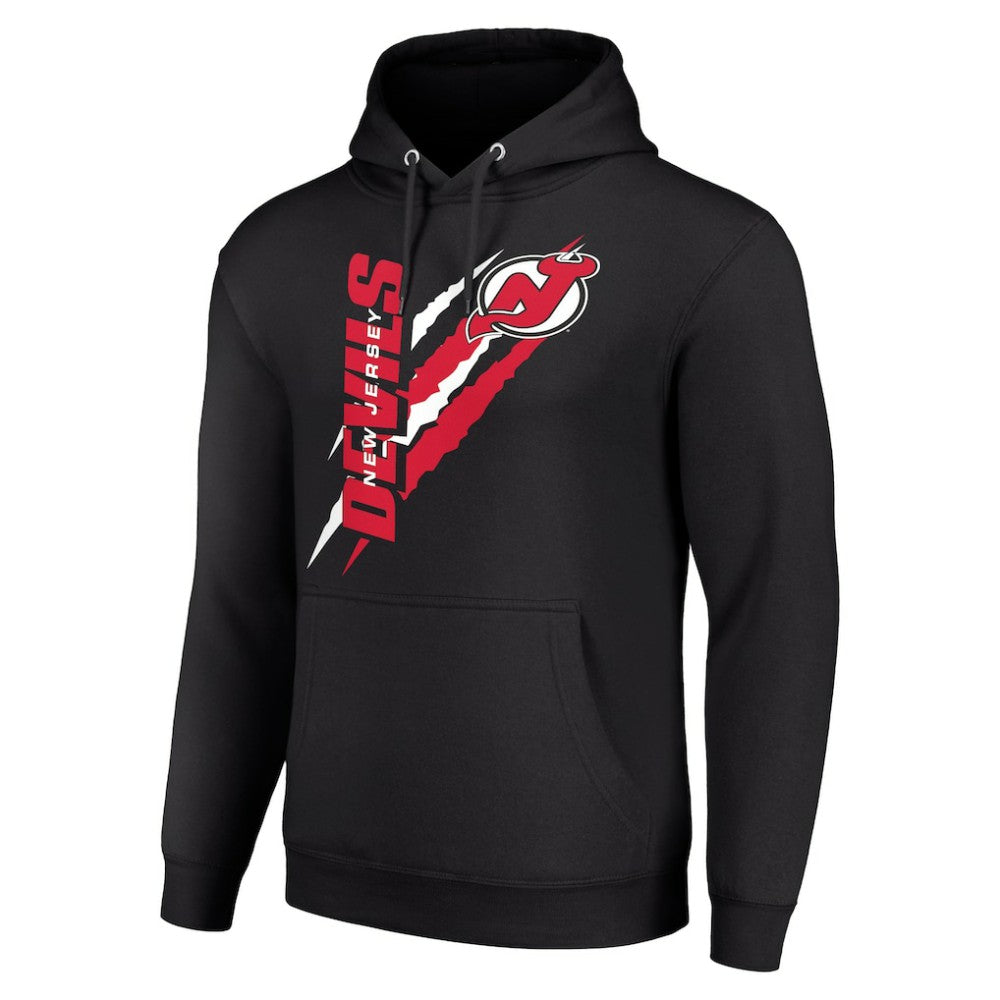 New Jersey Devils Starter Color Scratch Fleece Pullover Hoodie - Black - NHL 201059210