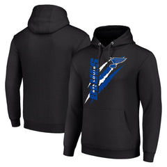 St. Louis Blues Starter Color Scratch Fleece Pullover Hoodie - Black - NHL 201059223