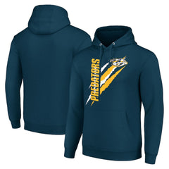 Nashville Predators Starter Color Scratch Fleece Pullover Hoodie - Blue - NHL 201059226