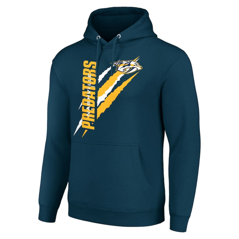 Nashville Predators Starter Color Scratch Fleece Pullover Hoodie - Blue - NHL 201059226