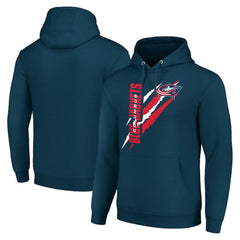 Columbus Blue Jackets Starter Color Scratch Fleece Pullover Hoodie - Blue - NHL 201059227