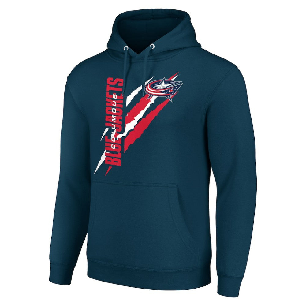Columbus Blue Jackets Starter Color Scratch Fleece Pullover Hoodie - Blue - NHL 201059227