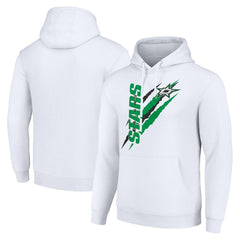 Dallas Stars Starter Color Scratch Fleece Pullover Hoodie - White - NHL 201059233