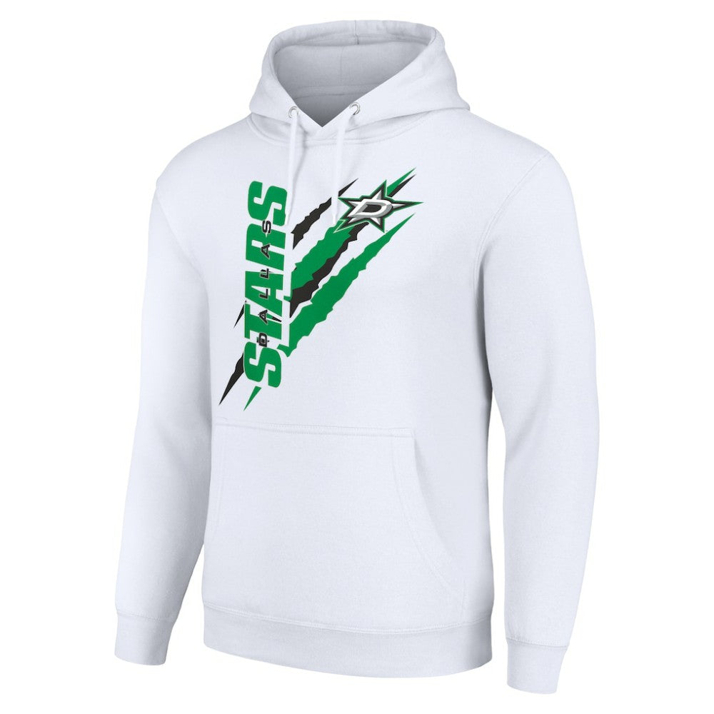 Dallas Stars Starter Color Scratch Fleece Pullover Hoodie - White - NHL 201059233