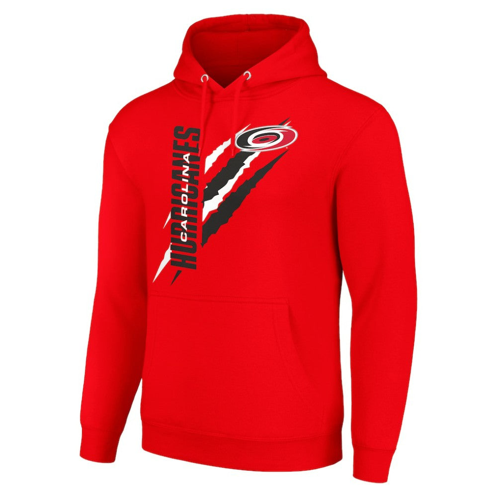 Carolina Hurricanes Starter Color Scratch Fleece Pullover Hoodie - Red - NHL 201059243