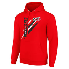 Carolina Hurricanes Starter Color Scratch Fleece Pullover Hoodie - Red - NHL 201059243