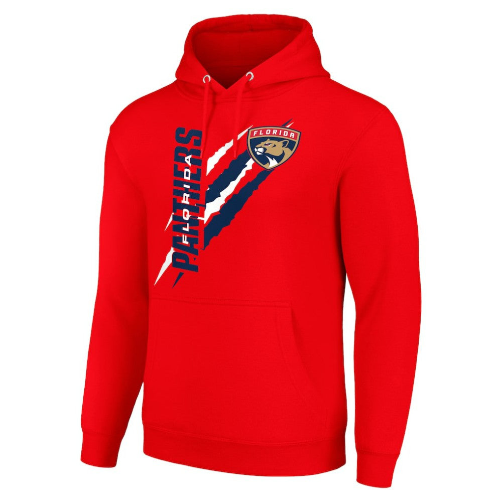 Florida Panthers Starter Color Scratch Fleece Pullover Hoodie - Red - NHL 201059249