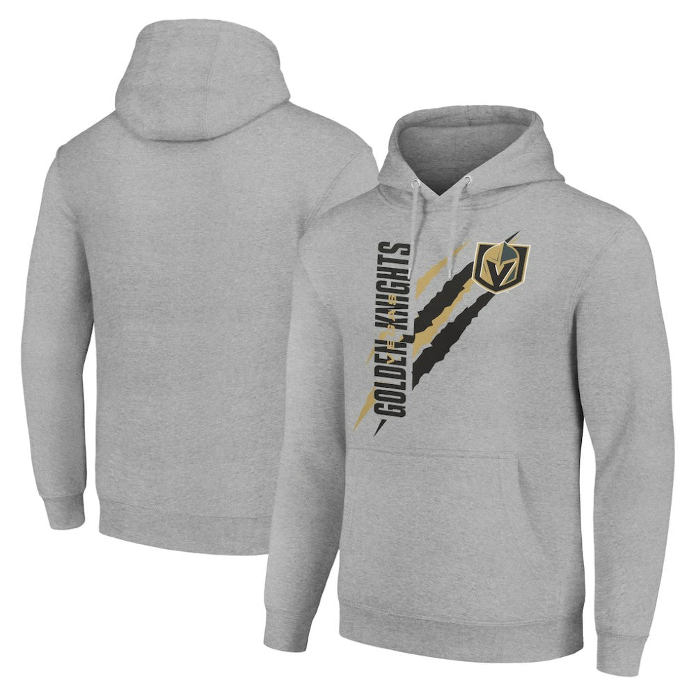 Vegas Golden Knights Starter Color Scratch Fleece Pullover Hoodie - Heather Gray - NHL 201059255