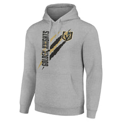 Vegas Golden Knights Starter Color Scratch Fleece Pullover Hoodie - Heather Gray - NHL 201059255