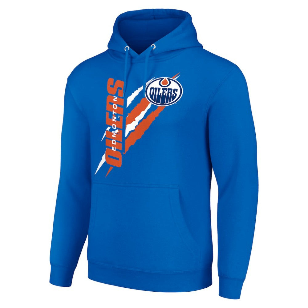 Edmonton Oilers Starter Color Scratch Fleece Pullover Hoodie - Royal - NHL 201059260