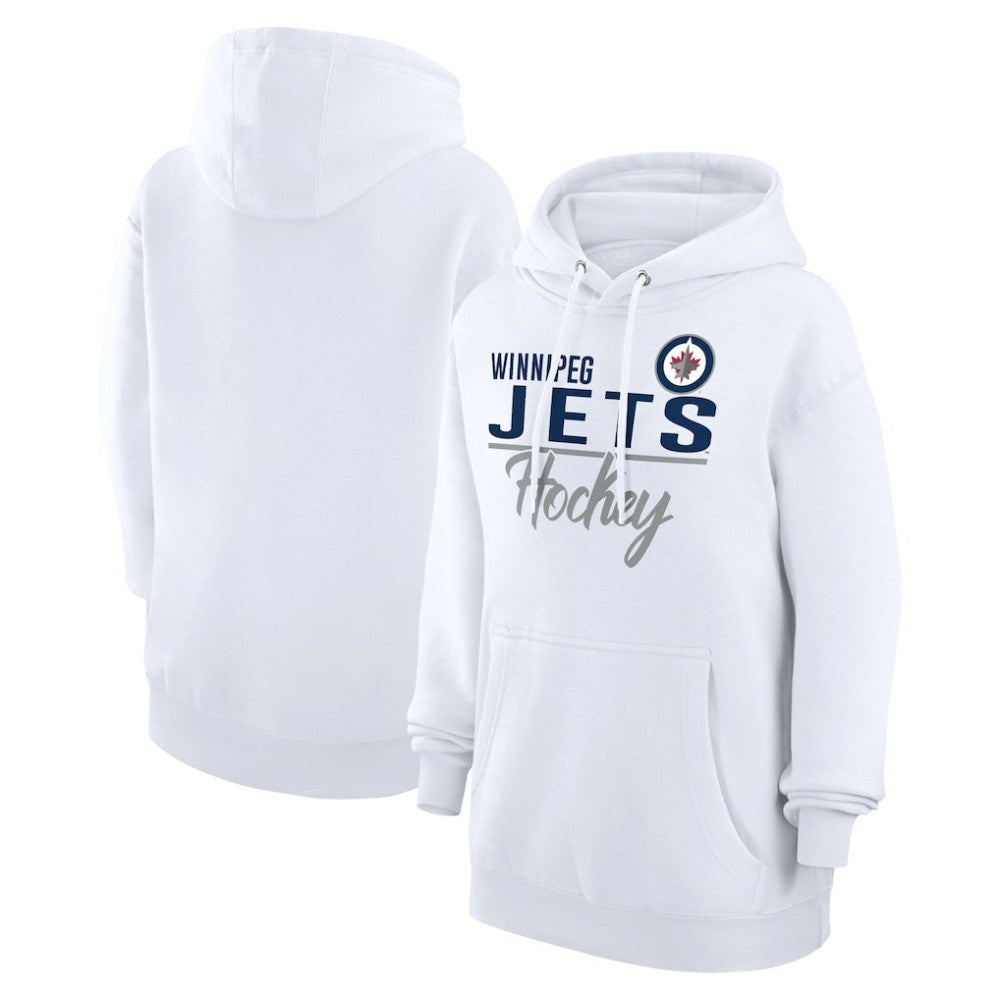 Winnipeg Jets G-III 4Her by Carl Banks Women's Team Fleece Pullover Hoodie - White - NHL 201059282