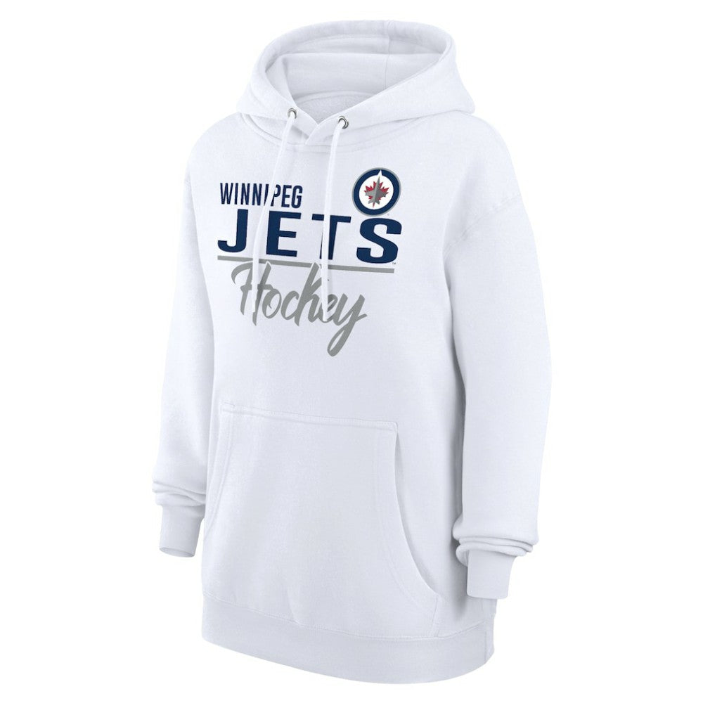 Winnipeg Jets G-III 4Her by Carl Banks Women's Team Fleece Pullover Hoodie - White - NHL 201059282
