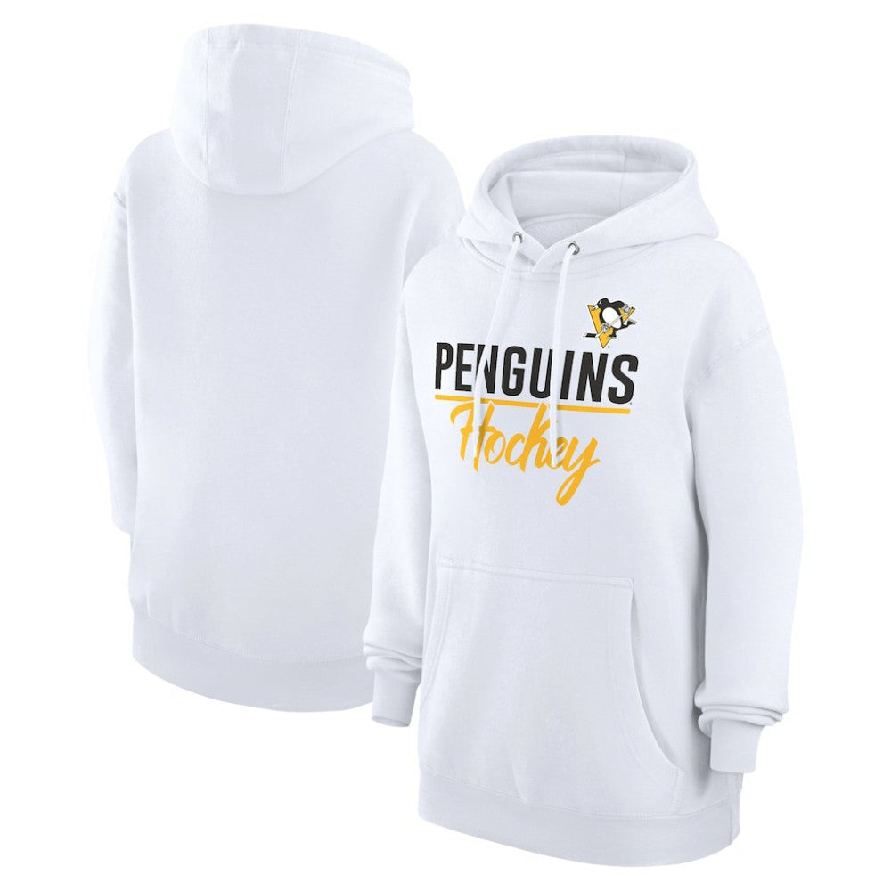 Pittsburgh Penguins G-III 4Her by Carl Banks Women's Team Fleece Pullover Hoodie - White - NHL 201059290