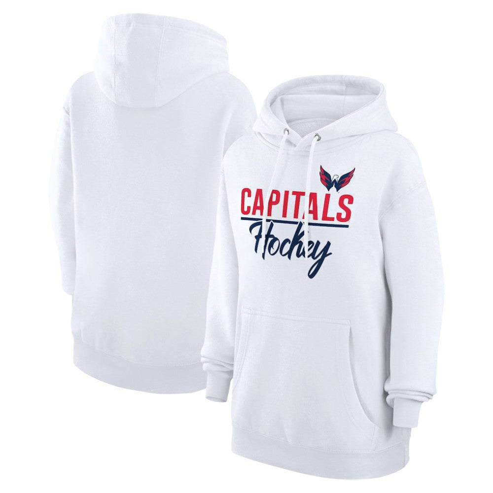Washington Capitals G-III 4Her by Carl Banks Women's Team Fleece Pullover Hoodie - White - NHL 201059299