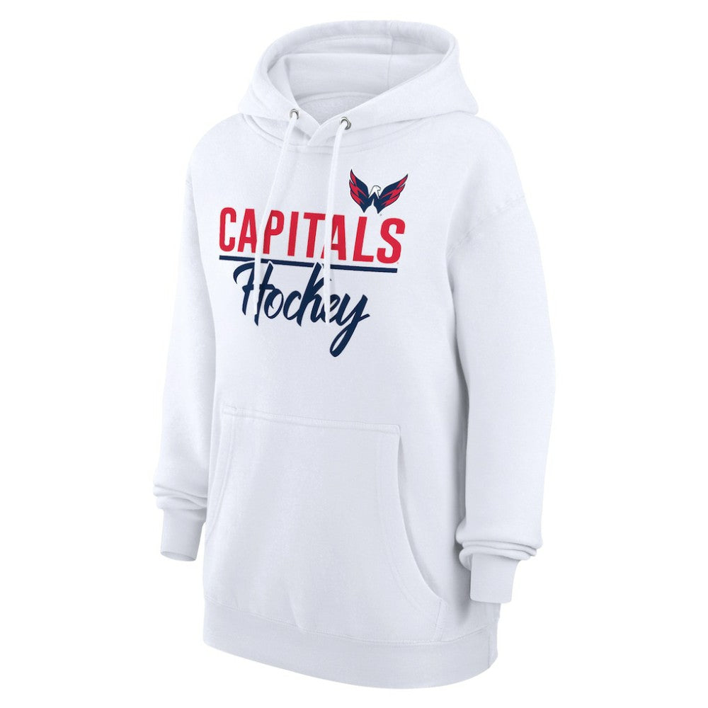 Washington Capitals G-III 4Her by Carl Banks Women's Team Fleece Pullover Hoodie - White - NHL 201059299