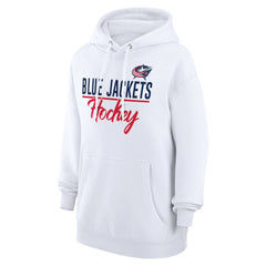 Columbus Blue Jackets G-III 4Her by Carl Banks Women's Team Fleece Pullover Hoodie - White - NHL 201059301