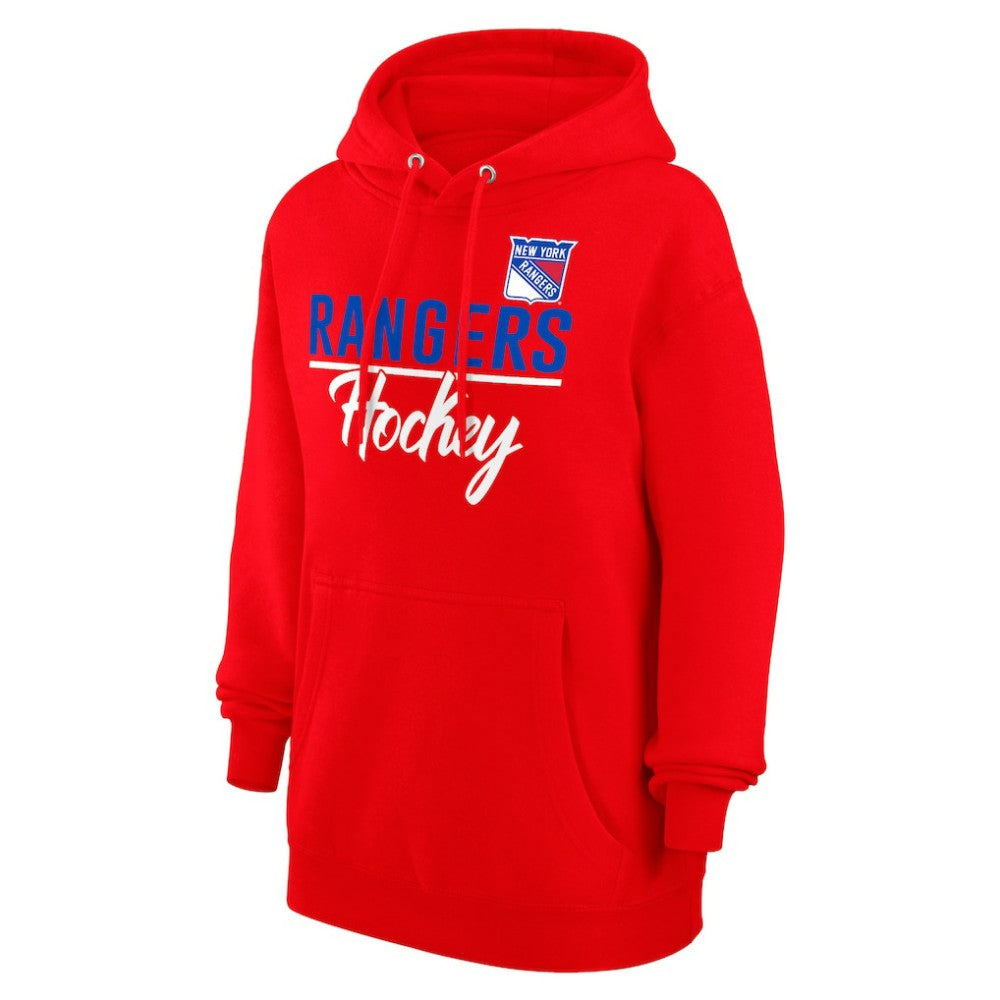New York Rangers G-III 4Her by Carl Banks Women's Team Fleece Pullover Hoodie - Red - NHL 201059302