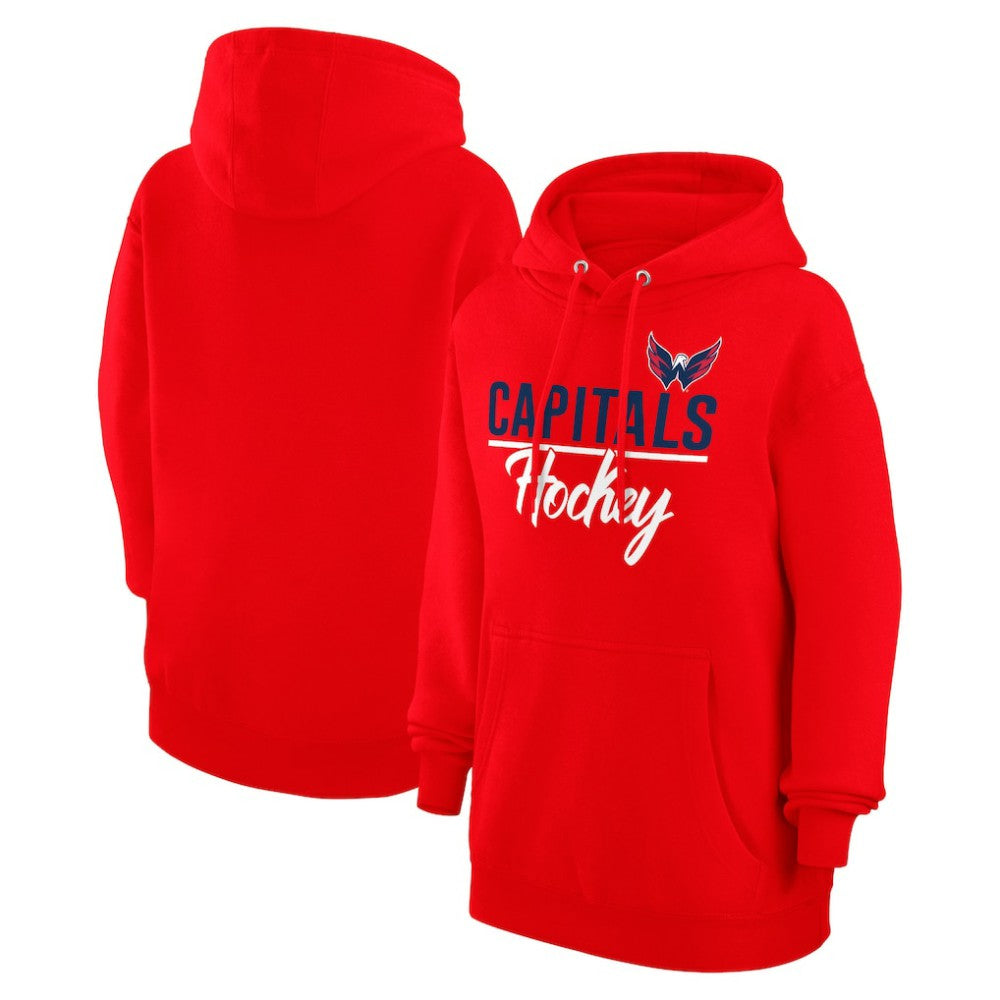 Washington Capitals G-III 4Her by Carl Banks Women's Team Fleece Pullover Hoodie - Red - NHL 201059314