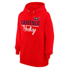 Washington Capitals G-III 4Her by Carl Banks Women's Team Fleece Pullover Hoodie - Red - NHL 201059314
