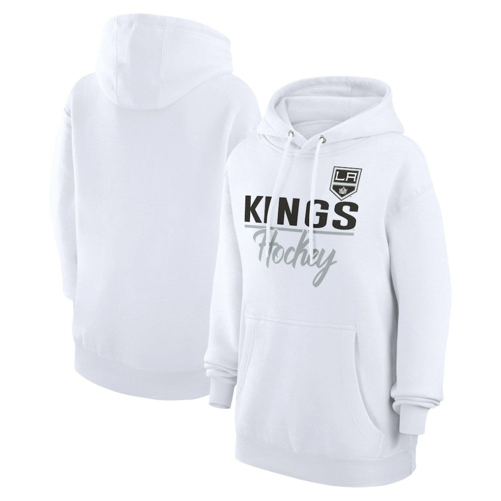 Los Angeles Kings G-III 4Her by Carl Banks Women's Team Fleece Pullover Hoodie - White - NHL 201059316