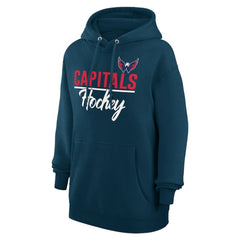 Washington Capitals G-III 4Her by Carl Banks Women's Team Fleece Pullover Hoodie - Navy - NHL 201059323