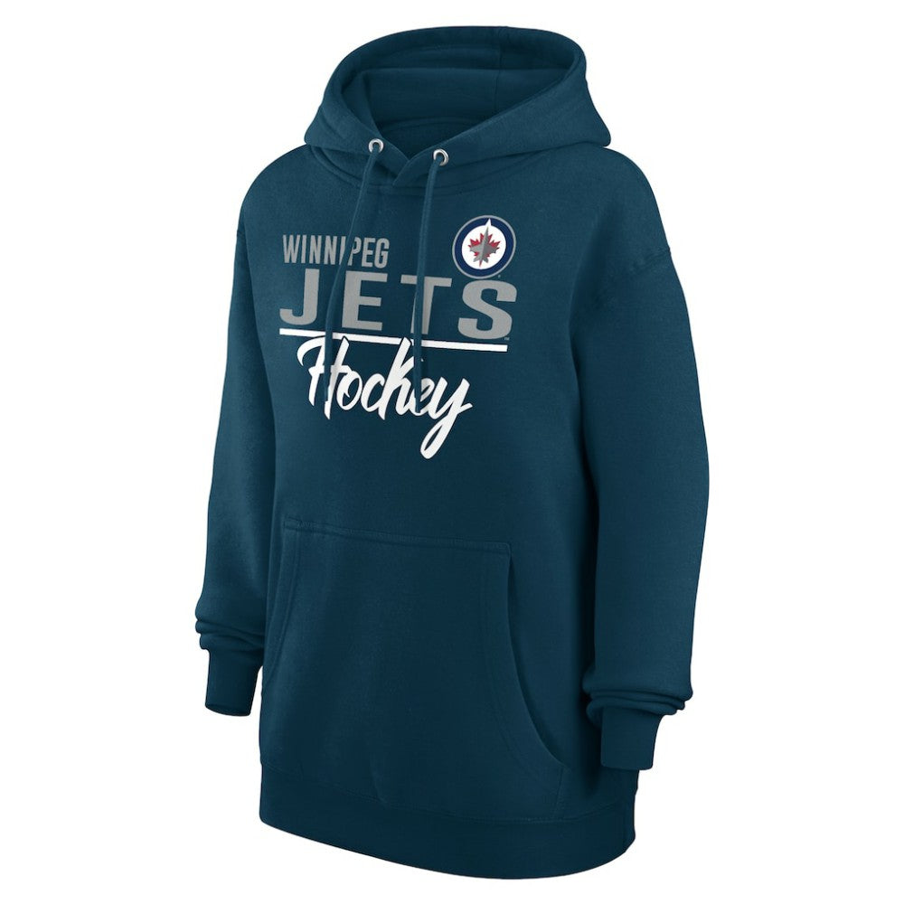 Winnipeg Jets G-III 4Her by Carl Banks Women's Team Fleece Pullover Hoodie - Navy - NHL 201059325